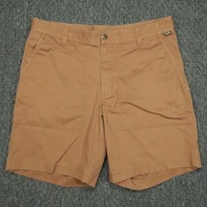 Howler Bros Shorts Mens 36 Brown Clarksville Walk Stretch Cotton Brushed Twill